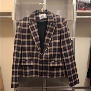 Wool Plaid Blazer
